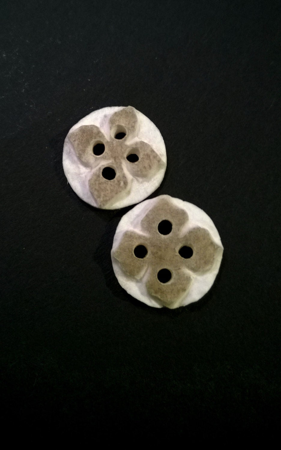 Antler Carved Flower Buttons