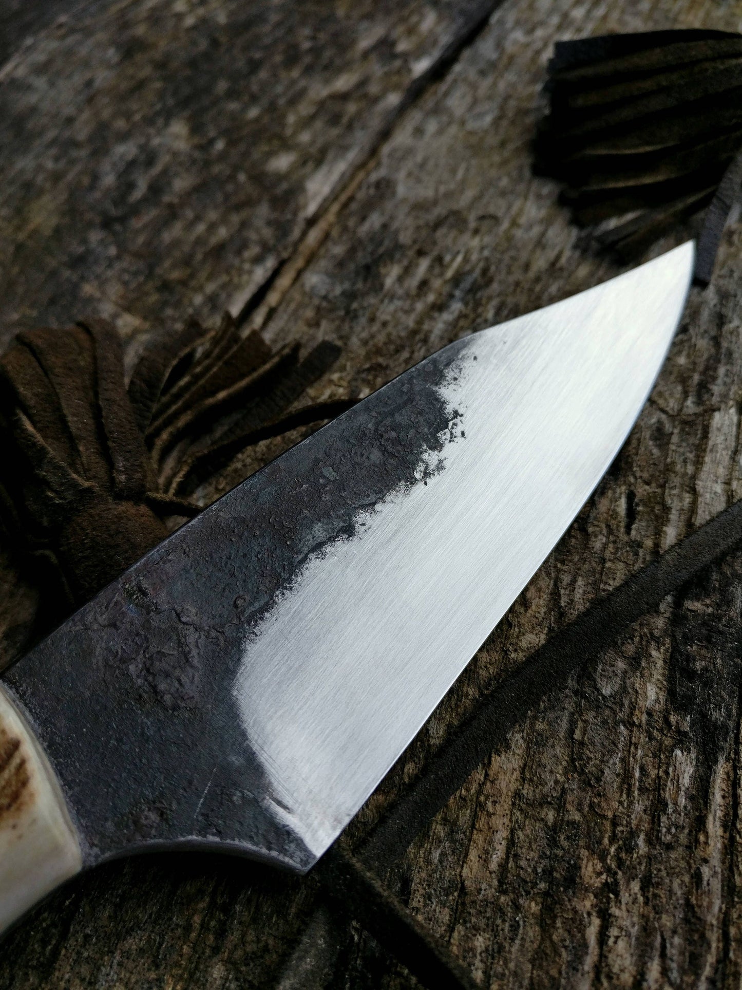 Hunting Skinning knife, Skinner, Deer antler sacales knife