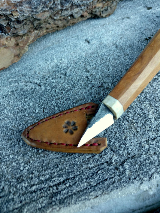 Kolrosing knife, Small carving knife, Fresh wood carving, Handforged, Handcarving,