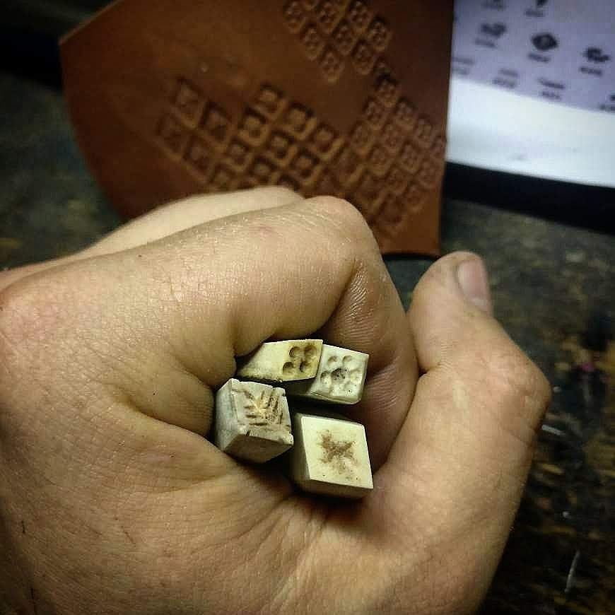 Custom made antler stamps, Leather stamp, 15th century leather stamps