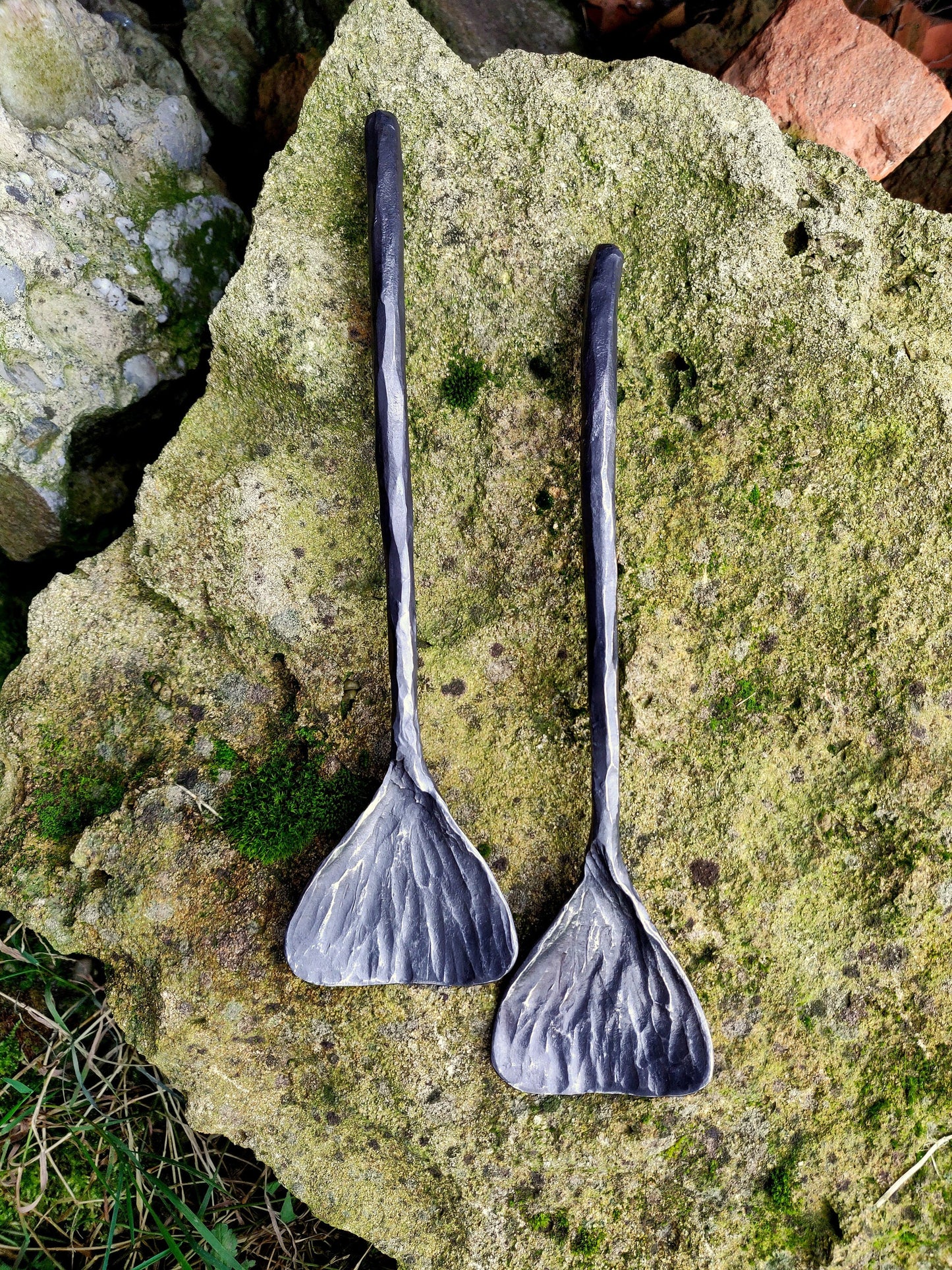 Handforged servers, pasta serving, salad serving