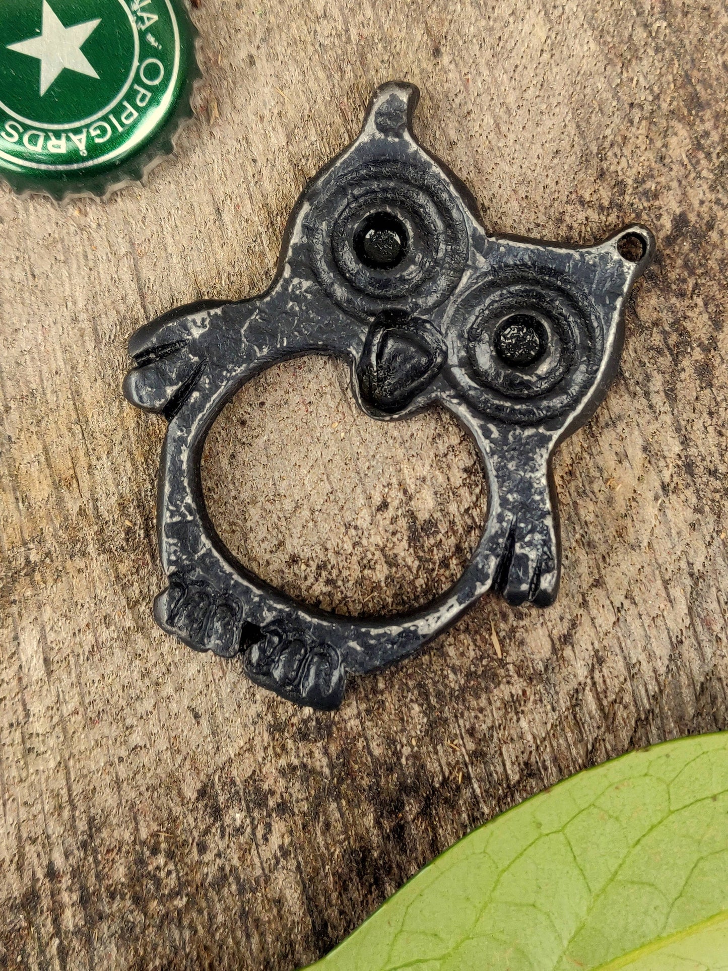 Handforged Owl bottle opener, Beer opener, Blacksmith's opener, Animal