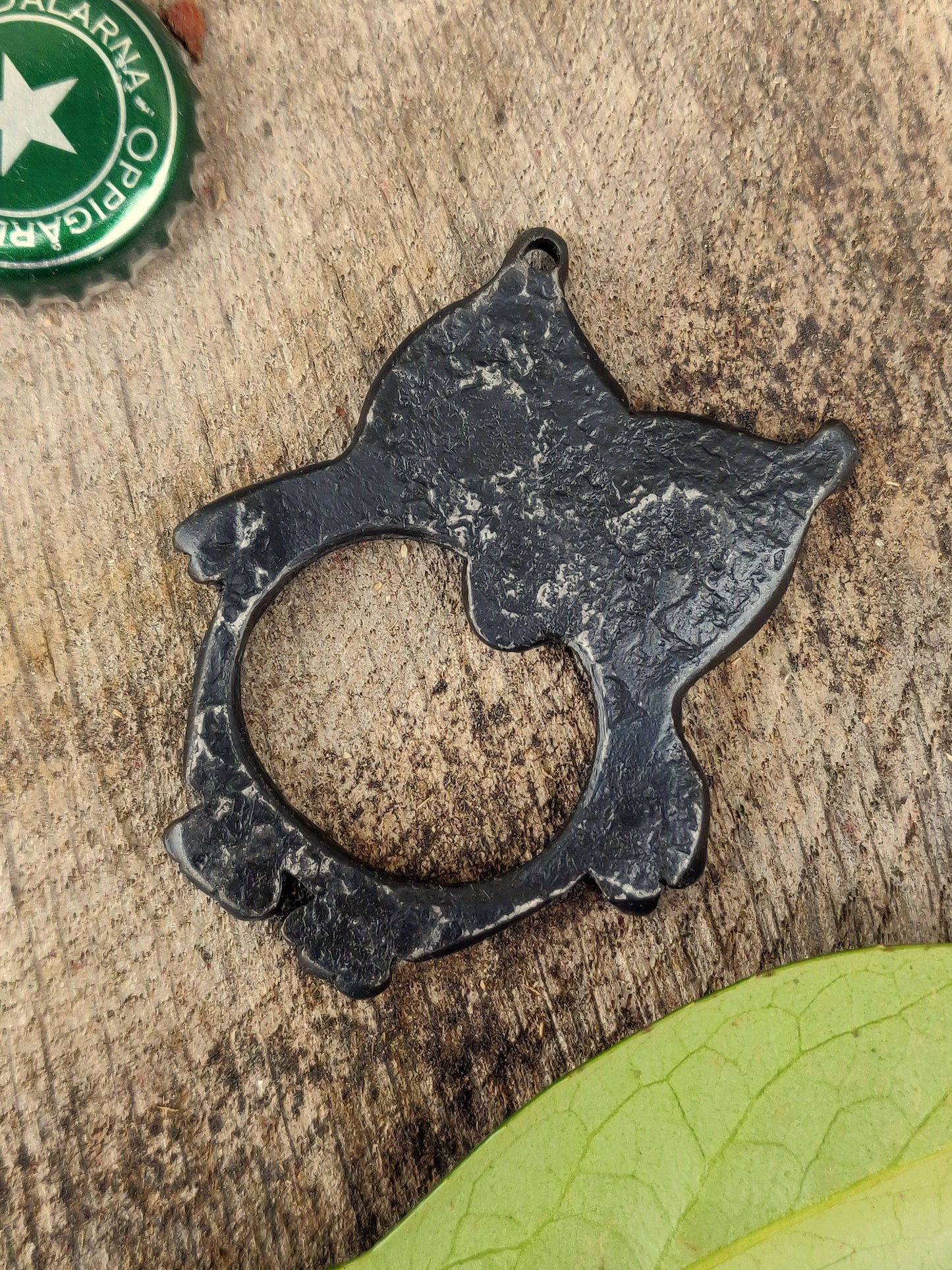 Handforged Owl bottle opener, Beer opener, Blacksmith's opener, Animal