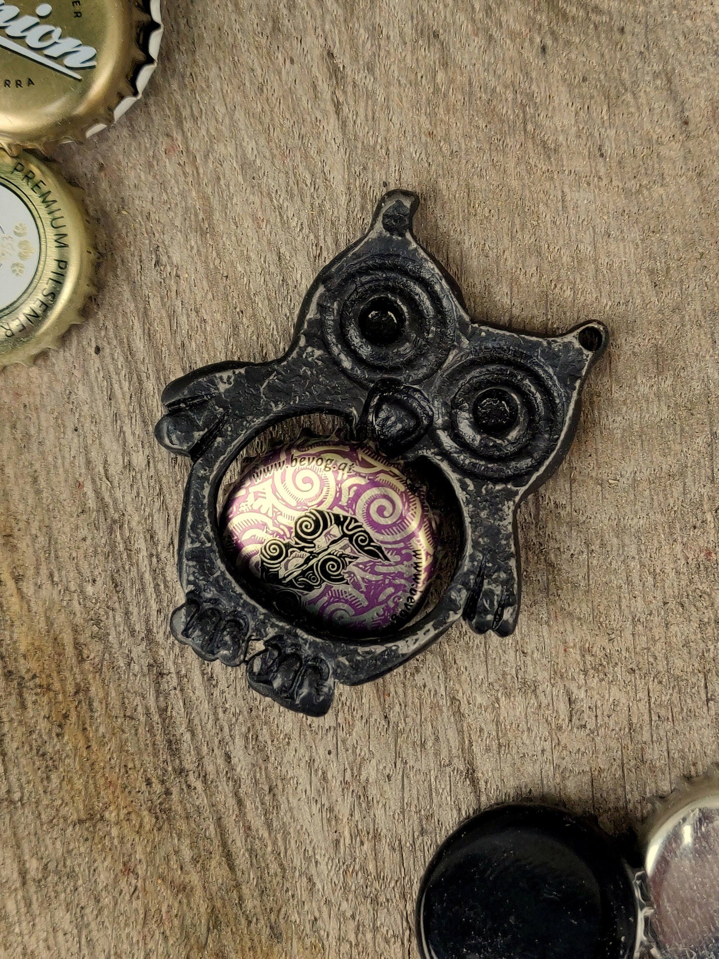 Handforged Owl bottle opener, Beer opener, Blacksmith's opener, Animal