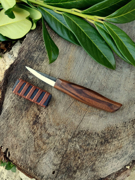 55mm Woodcarving knife, Short slojd, Fresh wood carving, Spooncarving, DHL express shipping