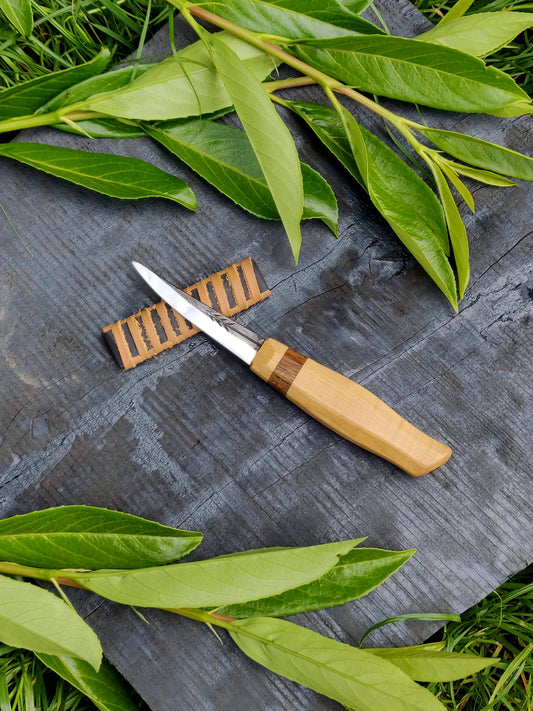 85mm Slojd knife, Whittling knife, Fresh wood carving
