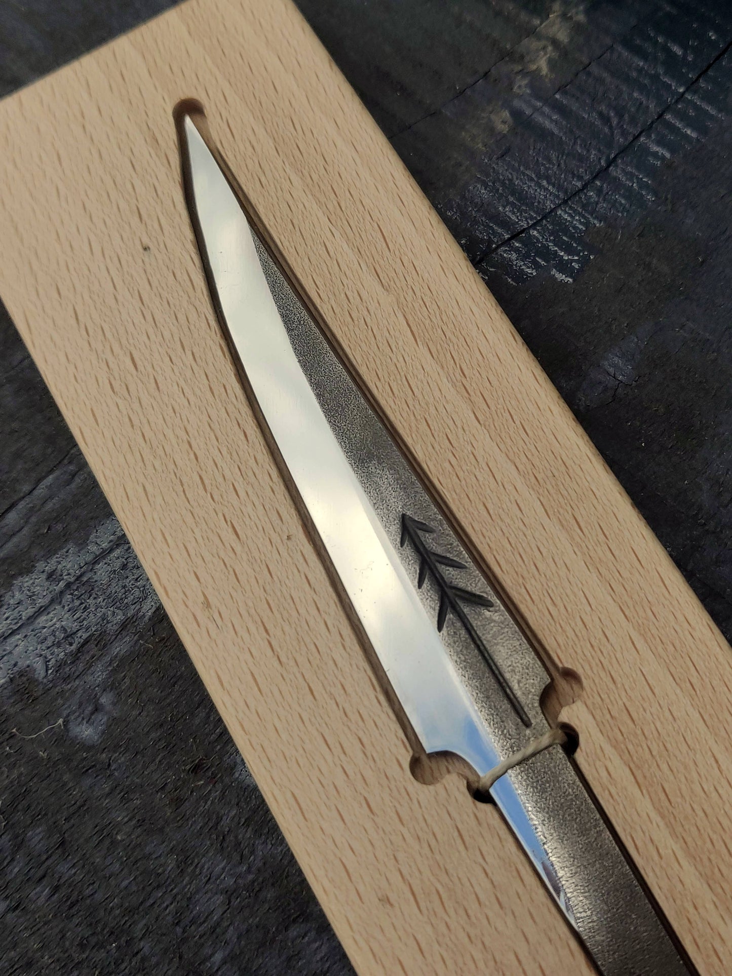Slojd blade 85mm, high carbon 52100/100Cr6 steel. Whittling knife
