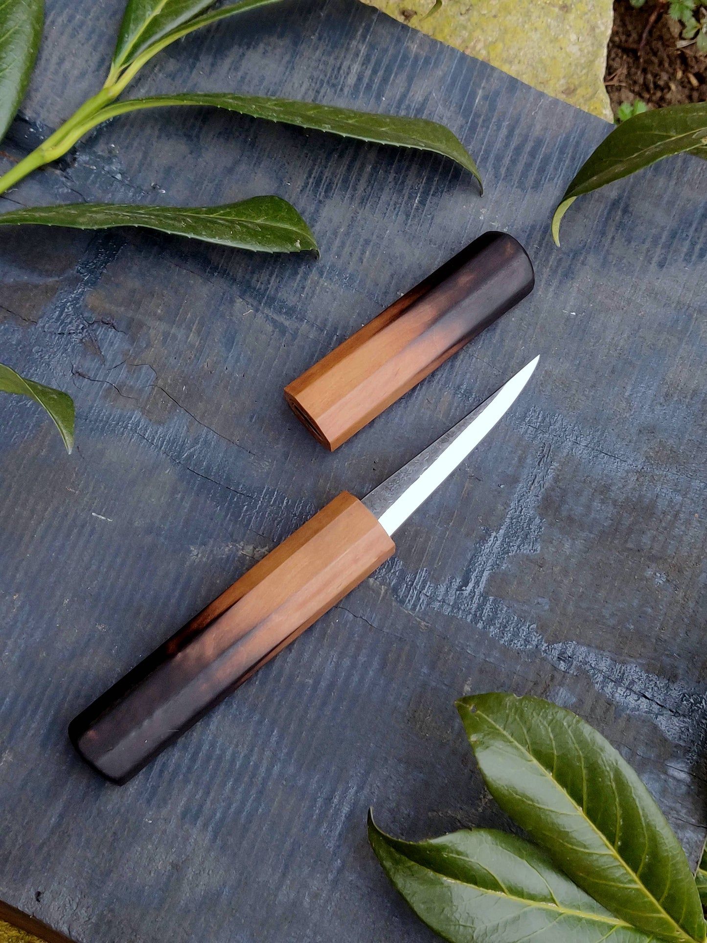 85mm Woodcarving knife with wooden magnetic sheat Style3