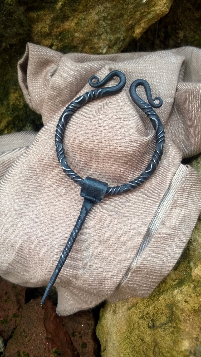 Made to Order, Hand-Forged brooch cloak pin