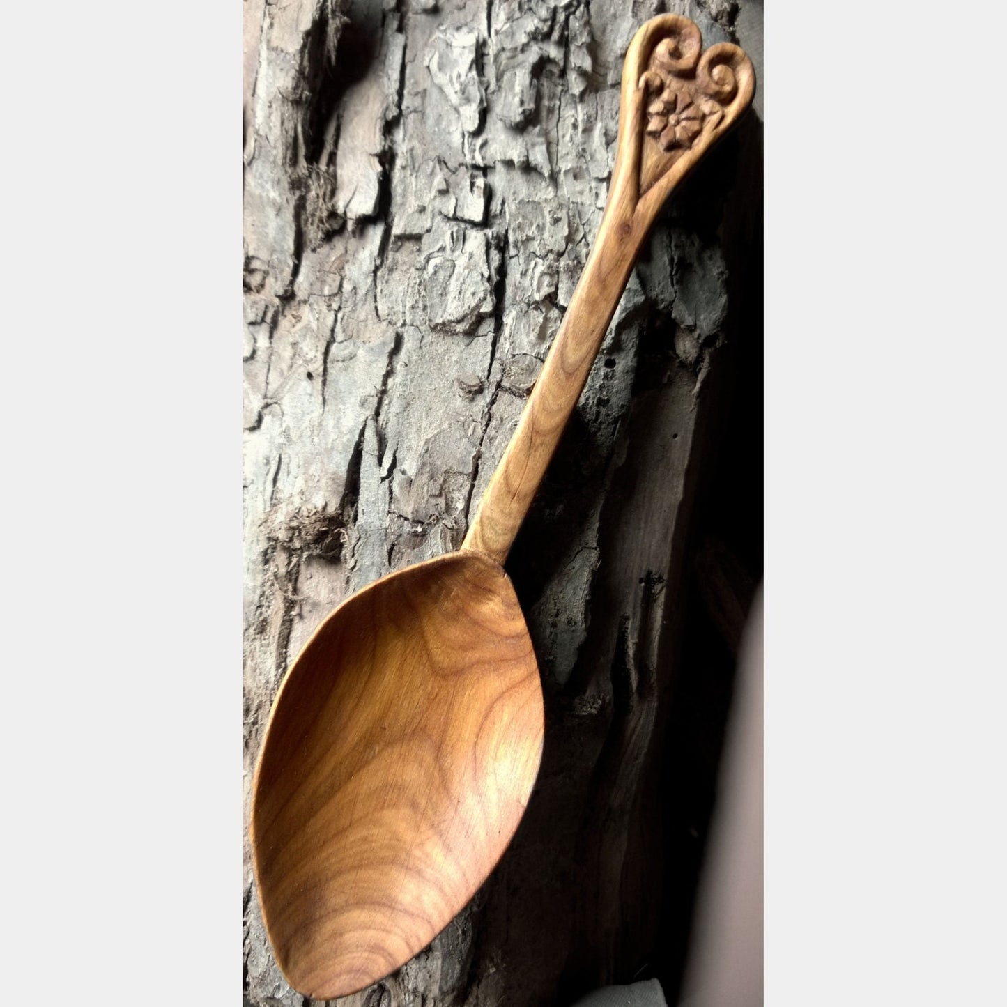 Serving spoon  made from cherry wood