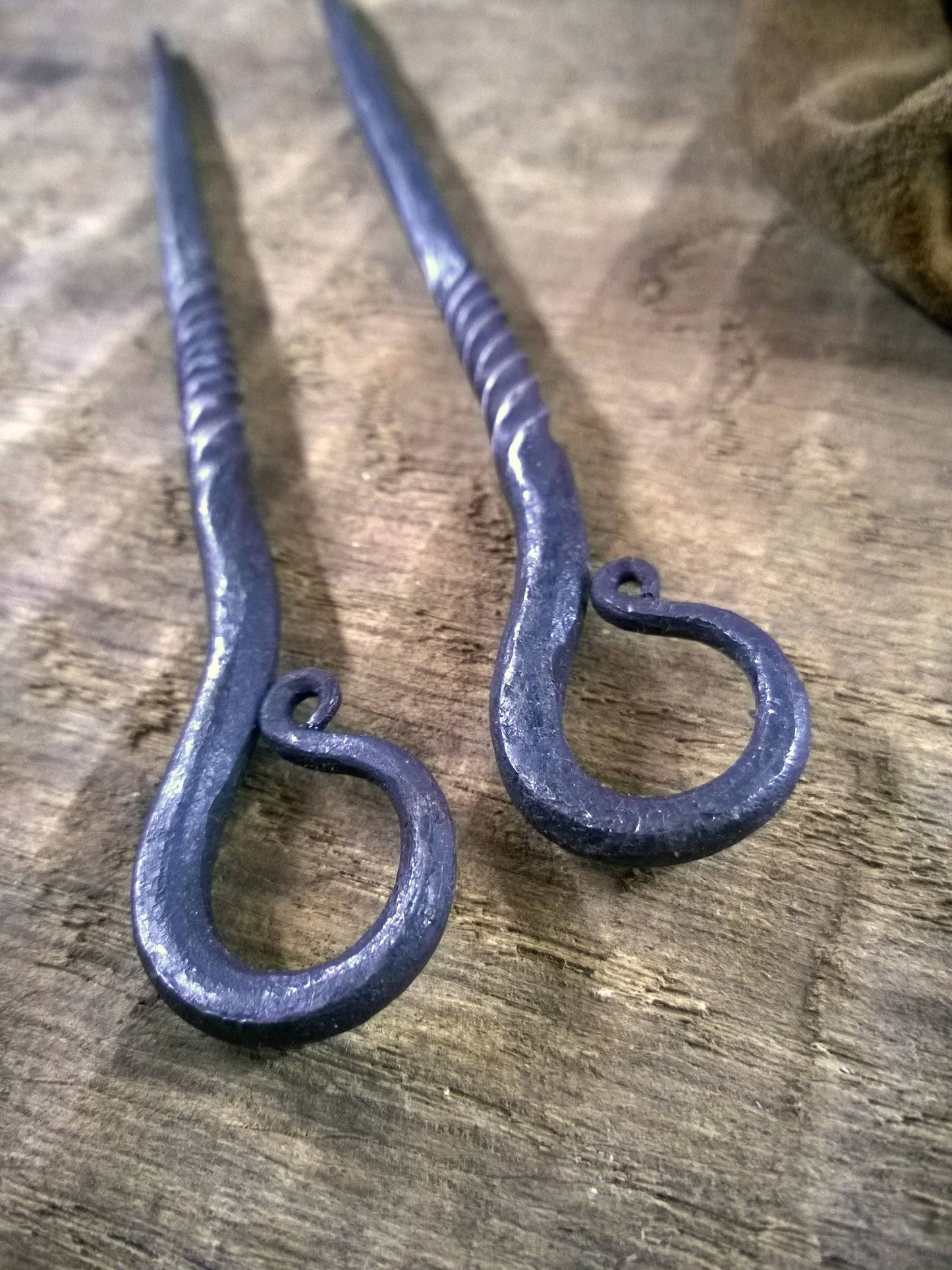 Handforged hairpin, Blacksmith hairpin