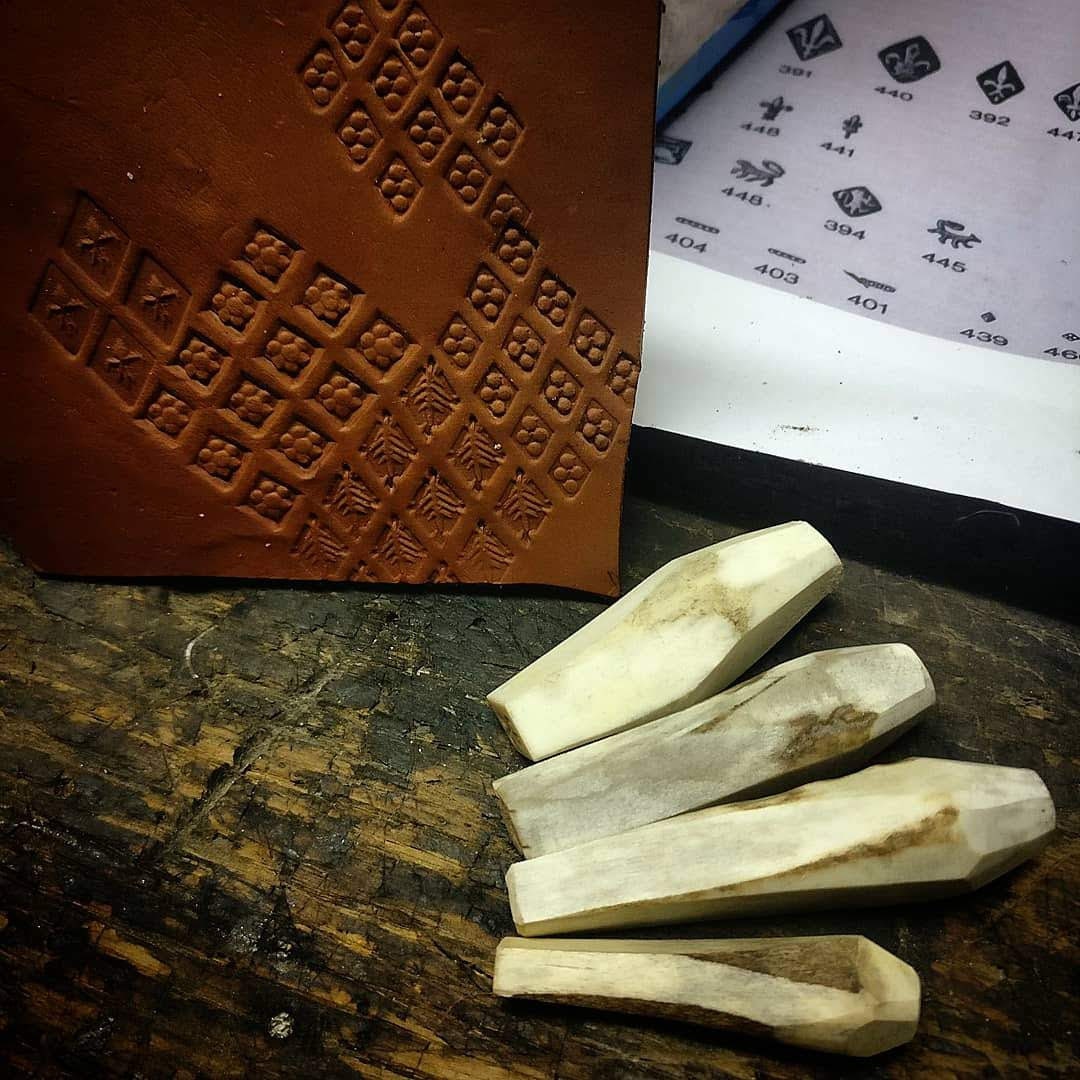 Custom made antler stamps, Leather stamp, 15th century leather stamps